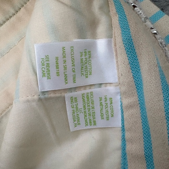 NWOT! Lilly Pulitzer Callahan Shorts, Bayview Stripes Metallic, Women’s 00 - Picture 5 of 7